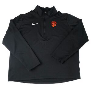 Nike Dri-Fit SF Giants Men’s 1/4 Zip Pull Over Thumb Holes Size Large